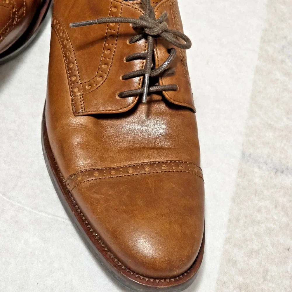 Cole Haan Williams Cap Toe Oxford Mens 9.5 M British Tan Leather Shoes C26146